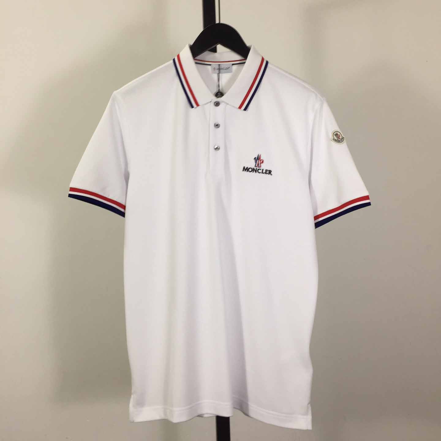 Moncler Logo Cotton Polo Shirt - DesignerGu