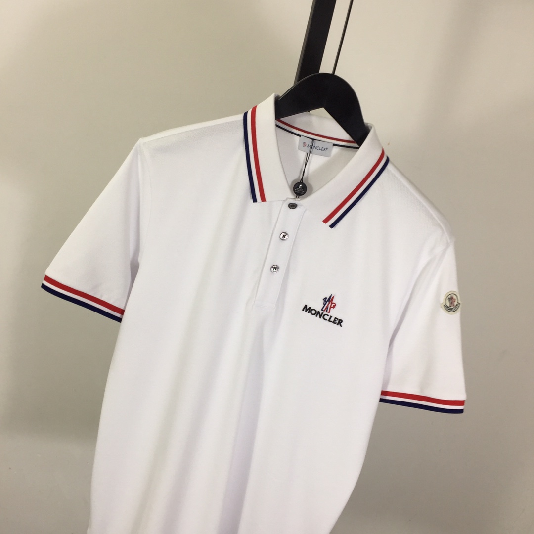 Moncler Logo Cotton Polo Shirt - DesignerGu