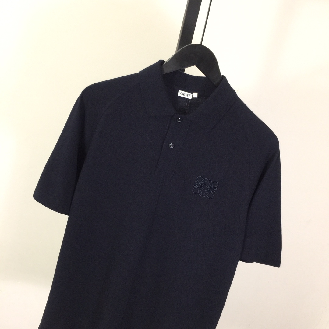 Loewe Logo Cotton Polo Shirt - DesignerGu