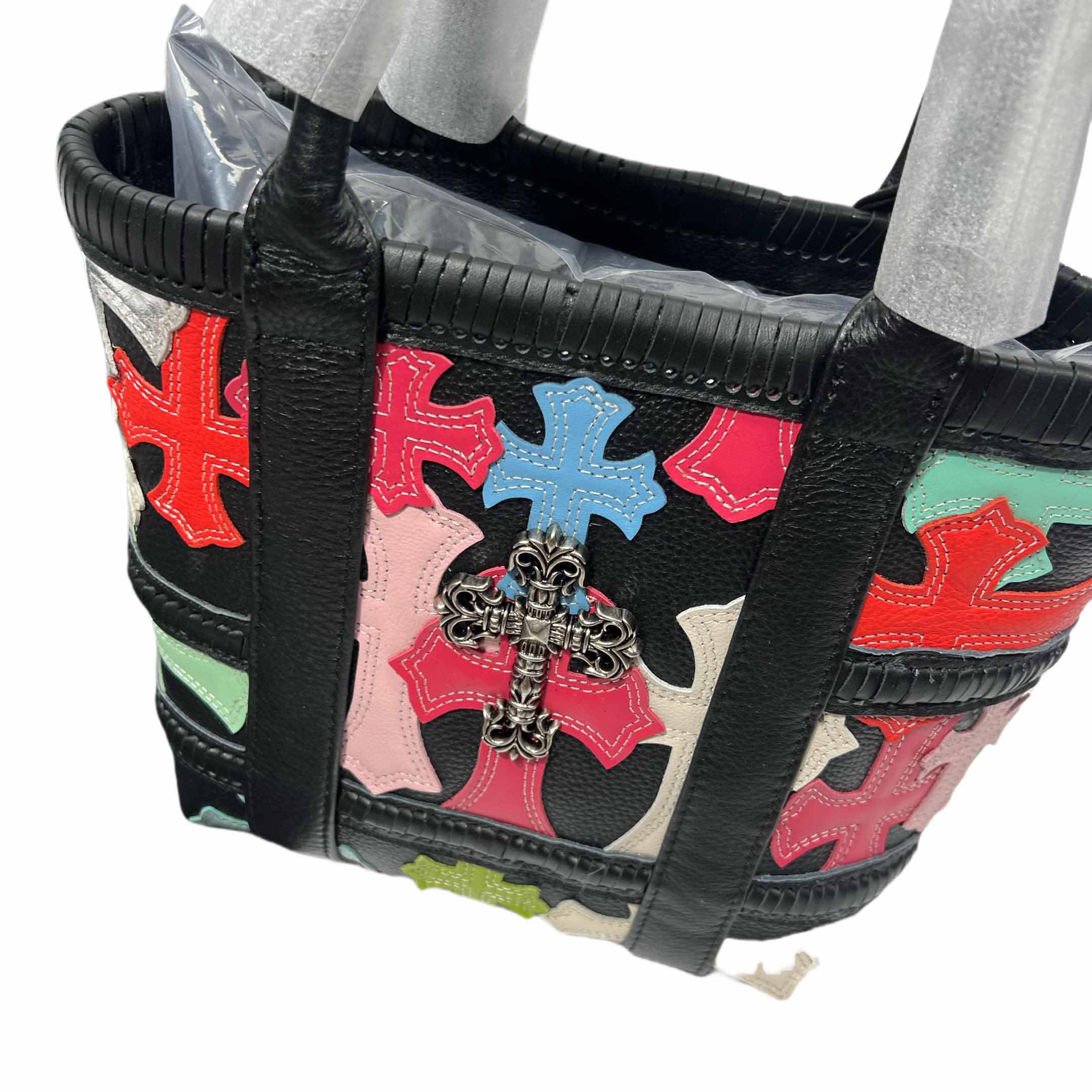 Chrome Heart Cross Patch Tote Bag  32-20.5-20.5cm - DesignerGu