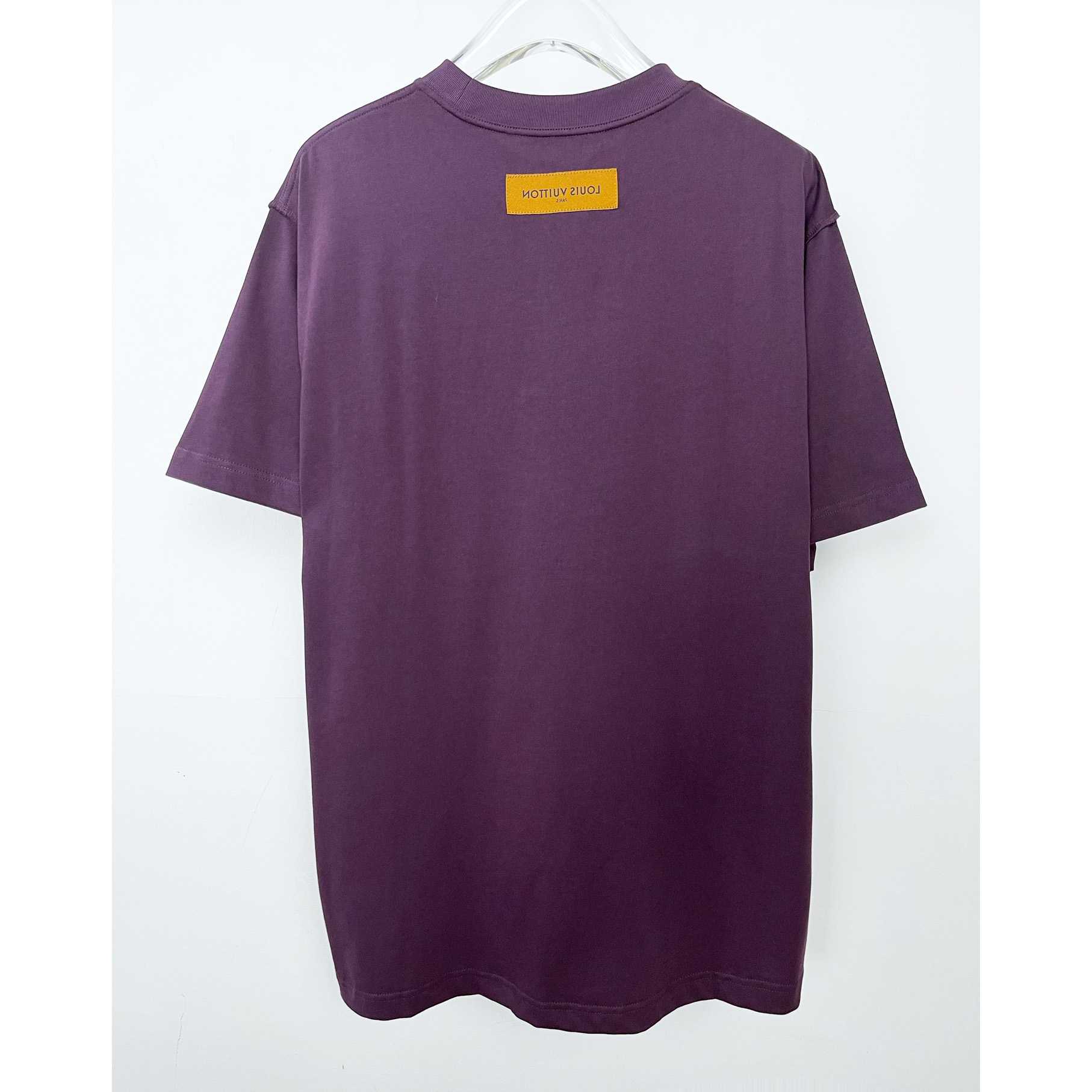 Louis Vuitton Logo Cotton T-Shirt    - DesignerGu