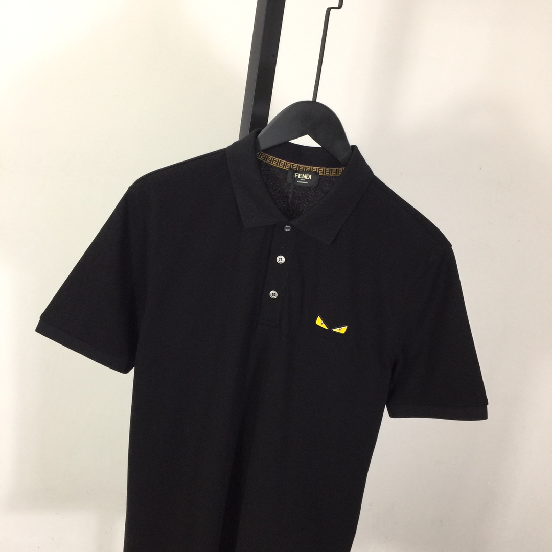 Fendi Logo Cotton Polo Shirt - DesignerGu