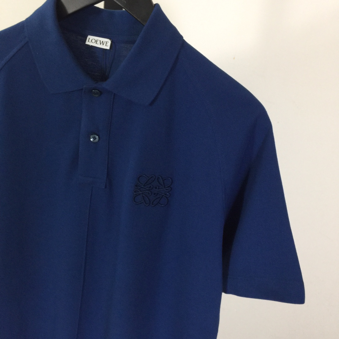 Loewe Logo Cotton Polo Shirt - DesignerGu