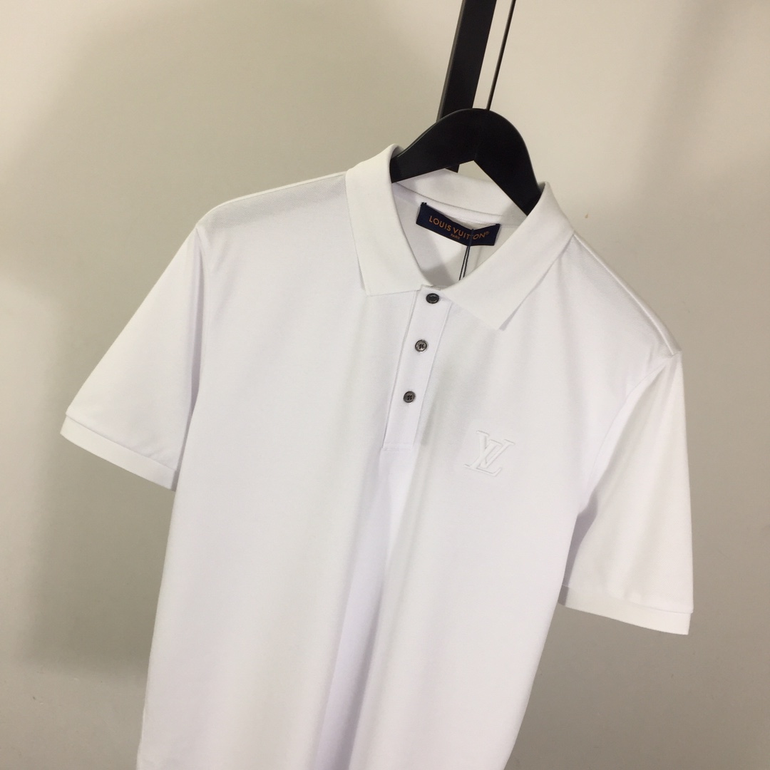 Louis Vuitton Short-Sleeved Cotton Polo Shirt    - DesignerGu