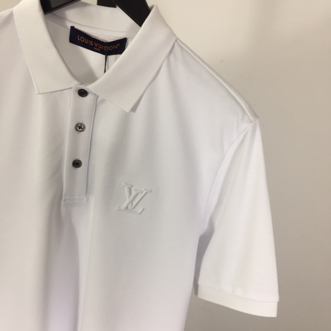 Louis Vuitton Short-Sleeved Cotton Polo Shirt    - DesignerGu