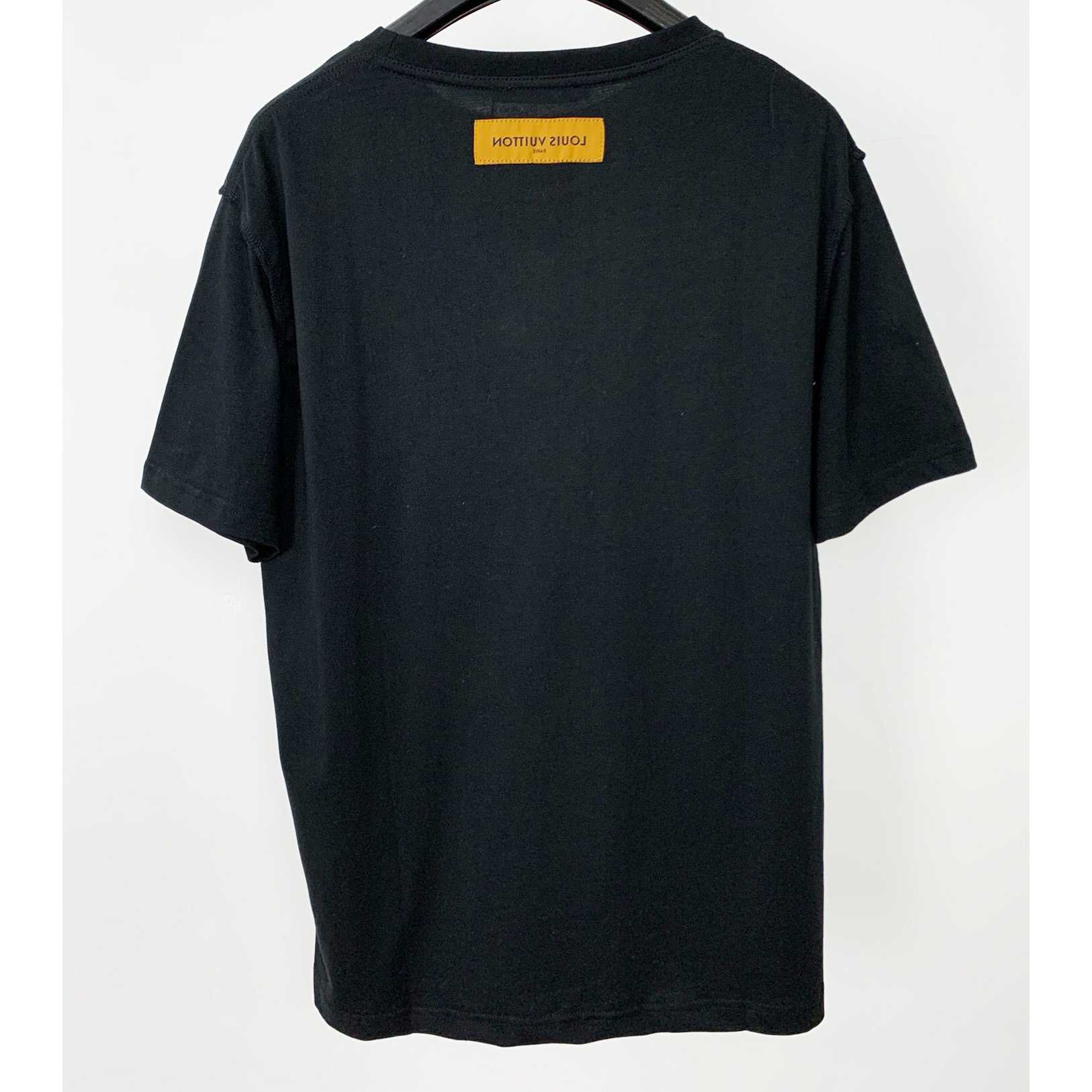 Louis Vuitton Logo Cotton T-Shirt    - DesignerGu