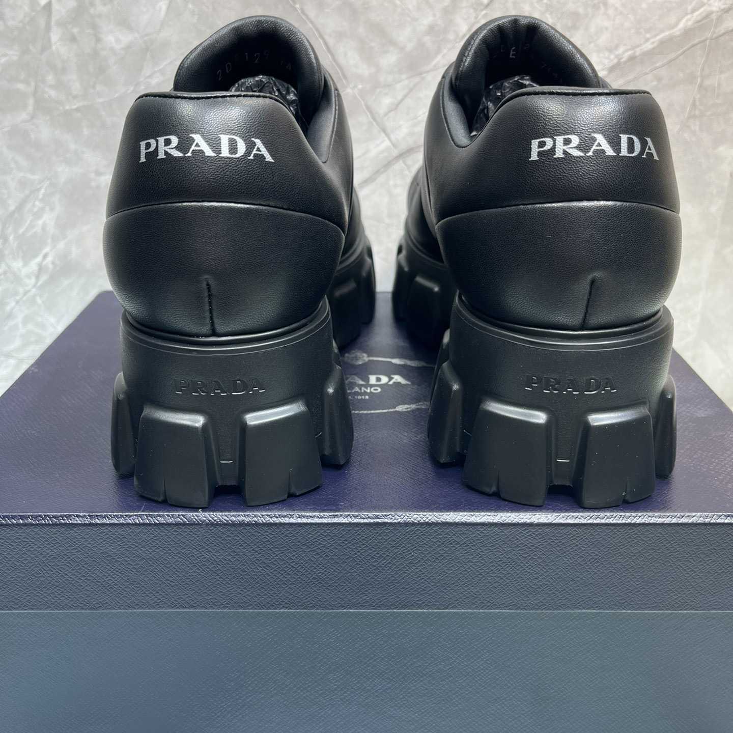 Prada Padded Nappa Leather Lace-up Shoes - DesignerGu