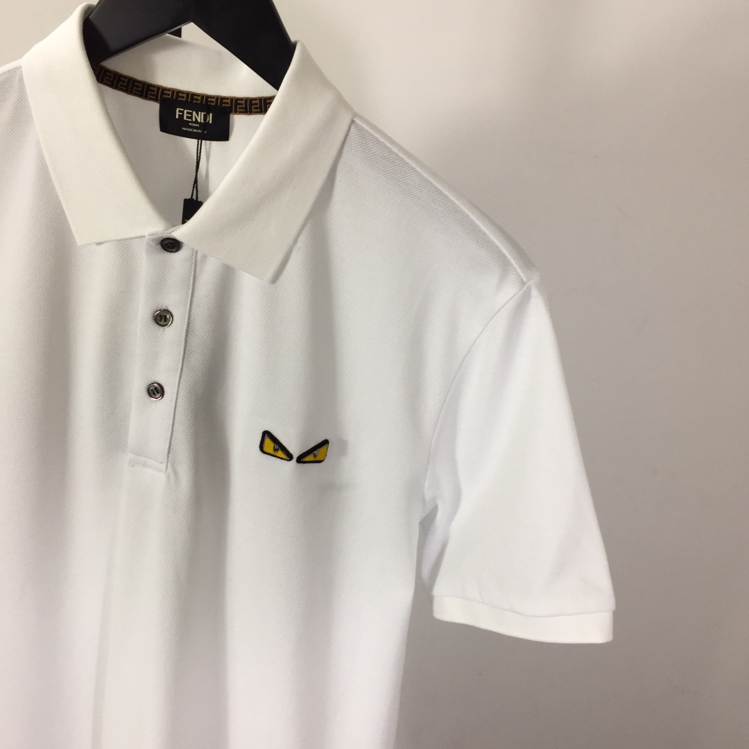 Fendi Logo Cotton Polo Shirt - DesignerGu