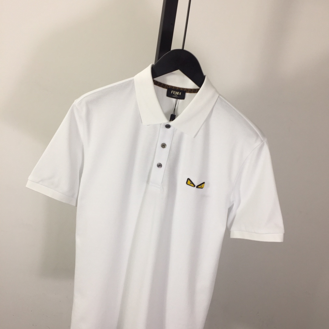 Fendi Logo Cotton Polo Shirt - DesignerGu