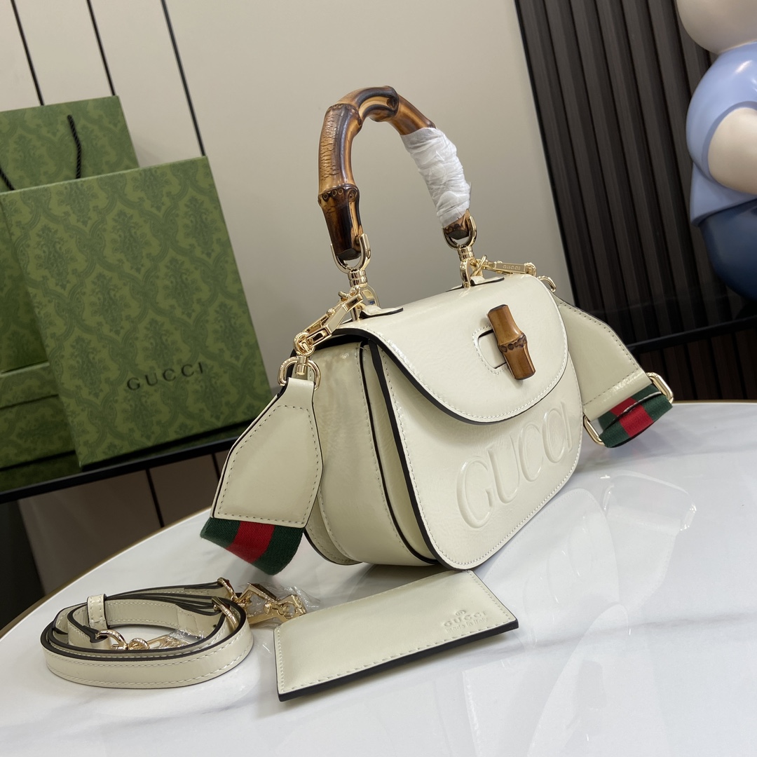 Gucci Bamboo 1947 Small Top Handle Bag   - DesignerGu