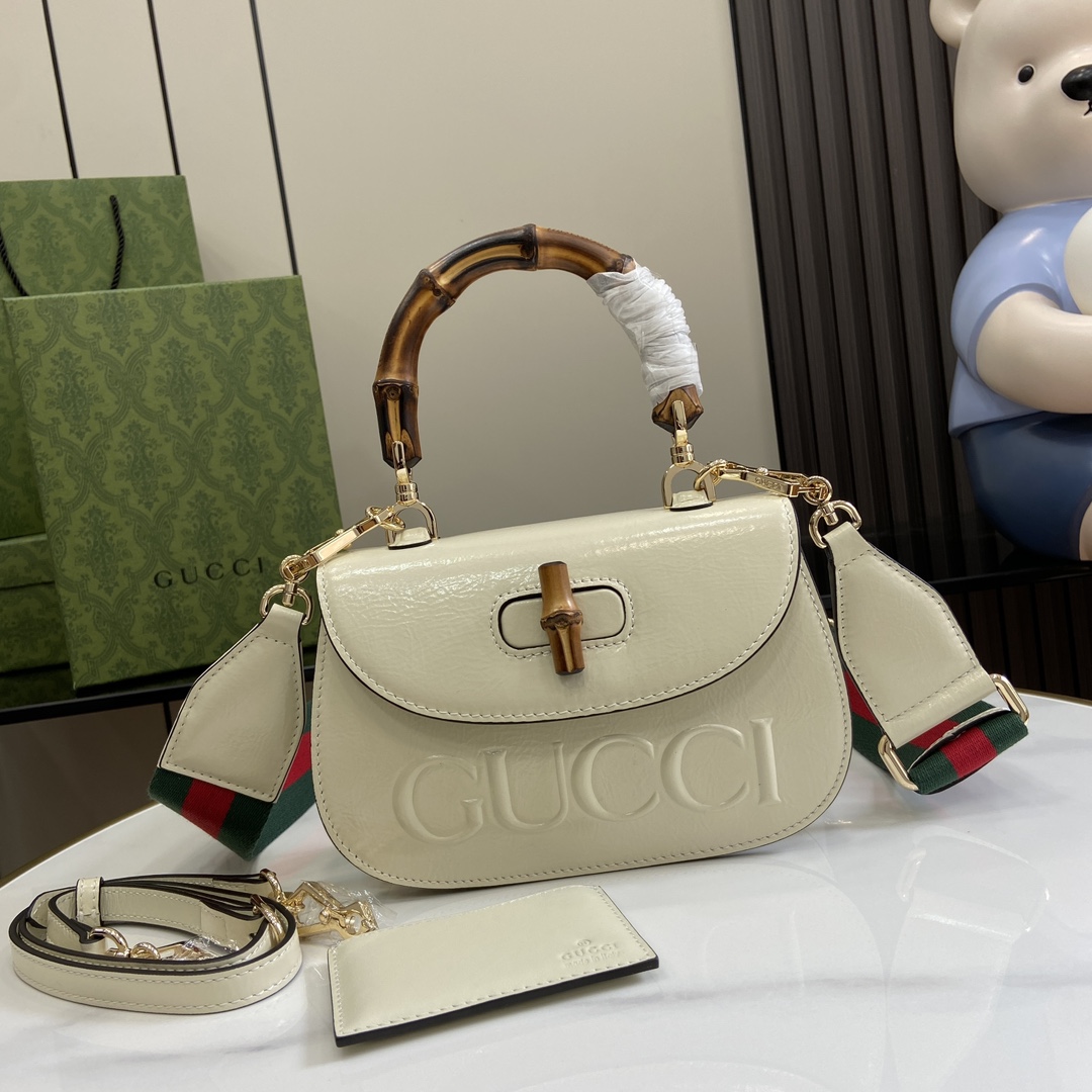 Gucci Bamboo 1947 Small Top Handle Bag   - DesignerGu