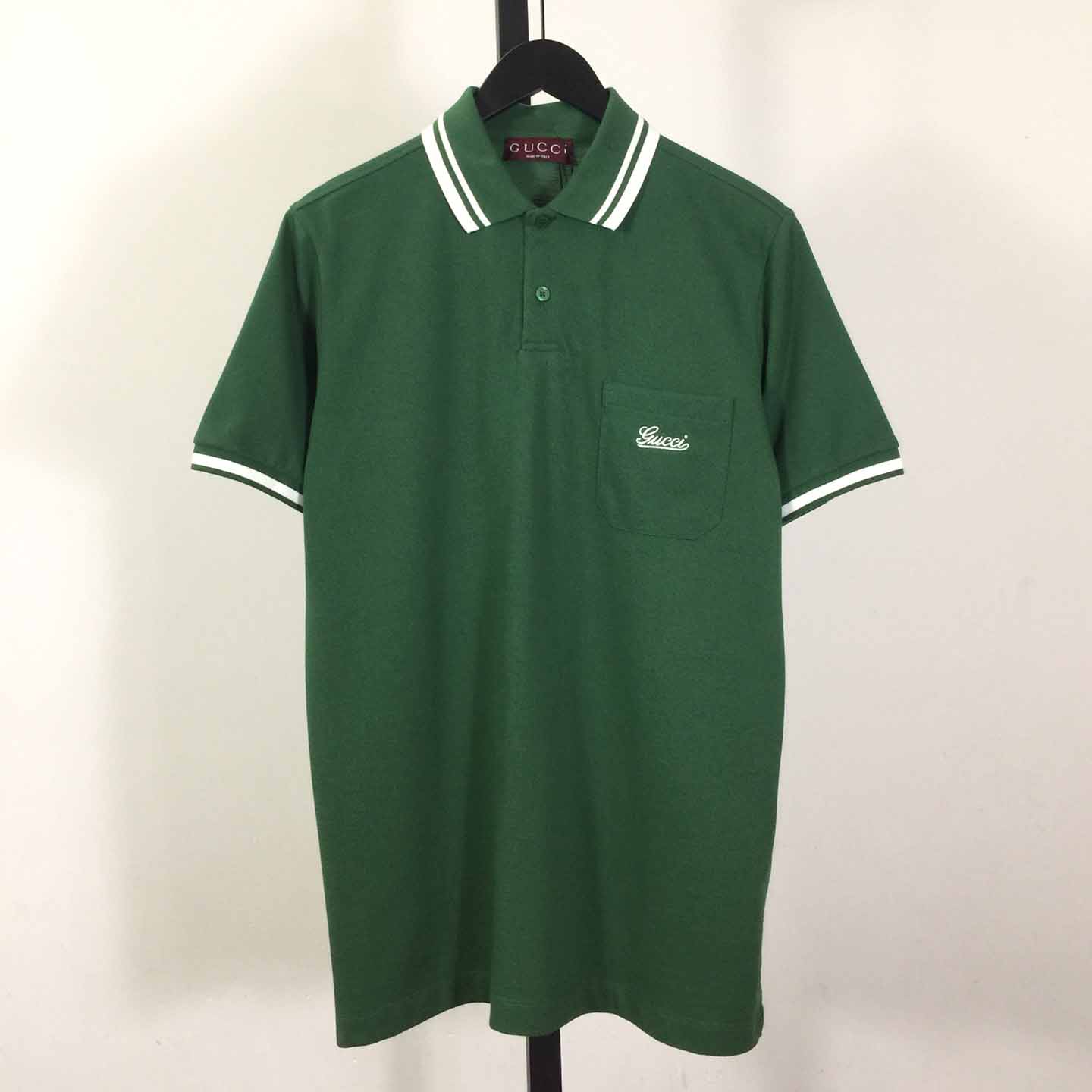 Gucci Cotton Piquet Polo Shirt - DesignerGu