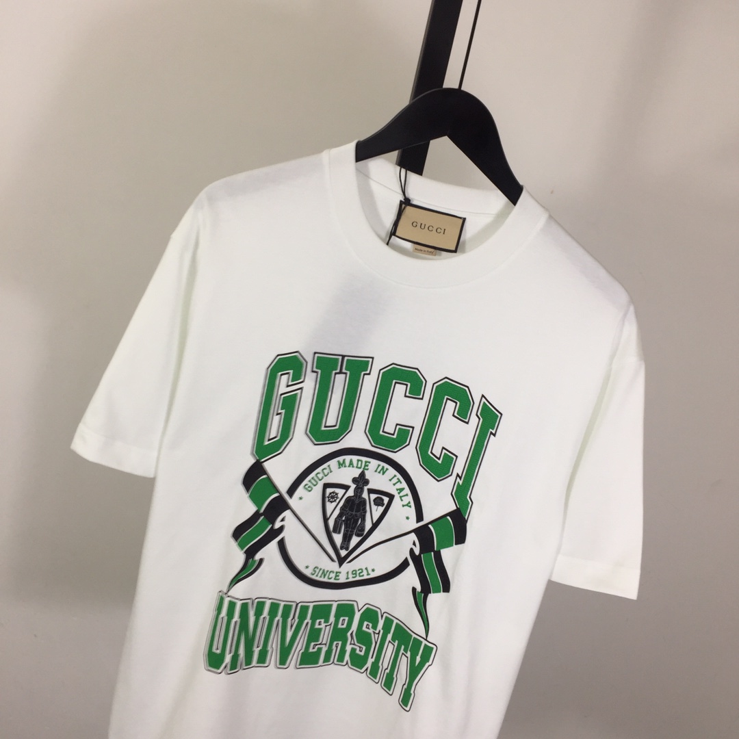 Gucci Cotton Jersey Printed T-shirt   - DesignerGu