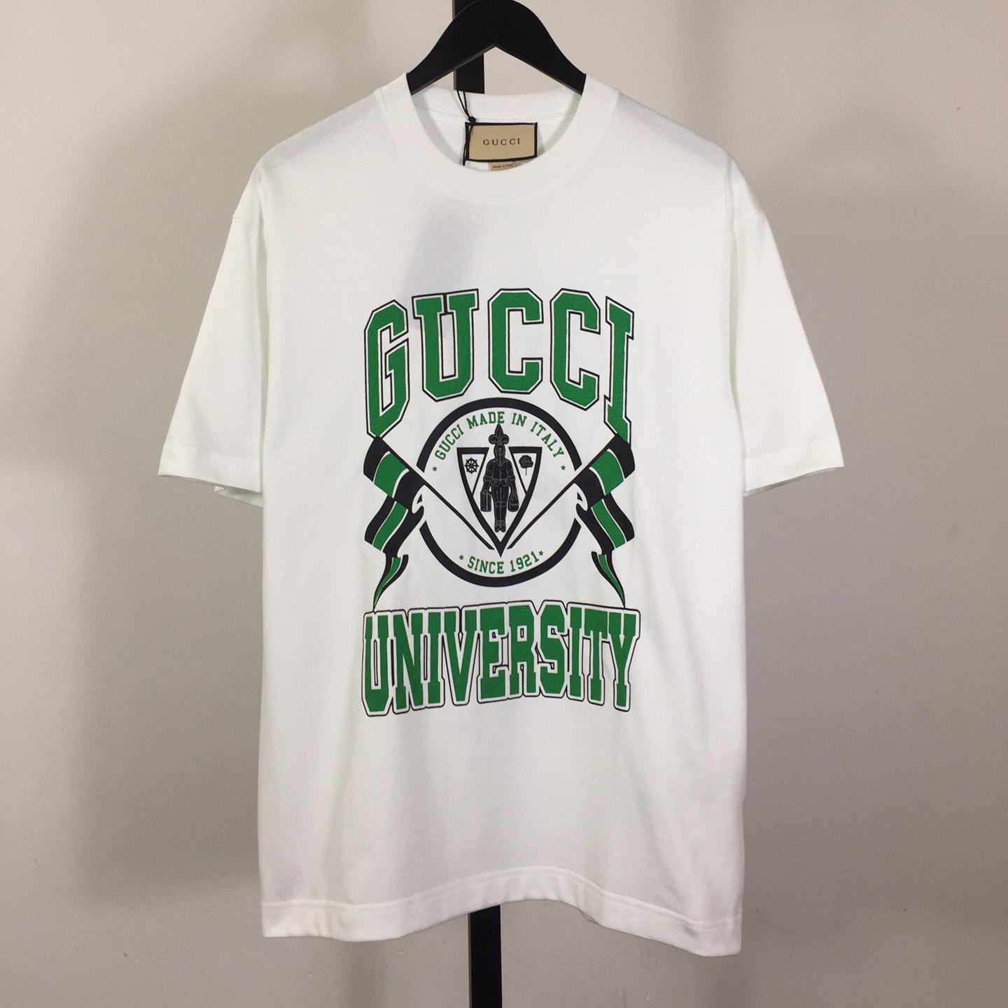 Gucci Cotton Jersey Printed T-shirt   - DesignerGu