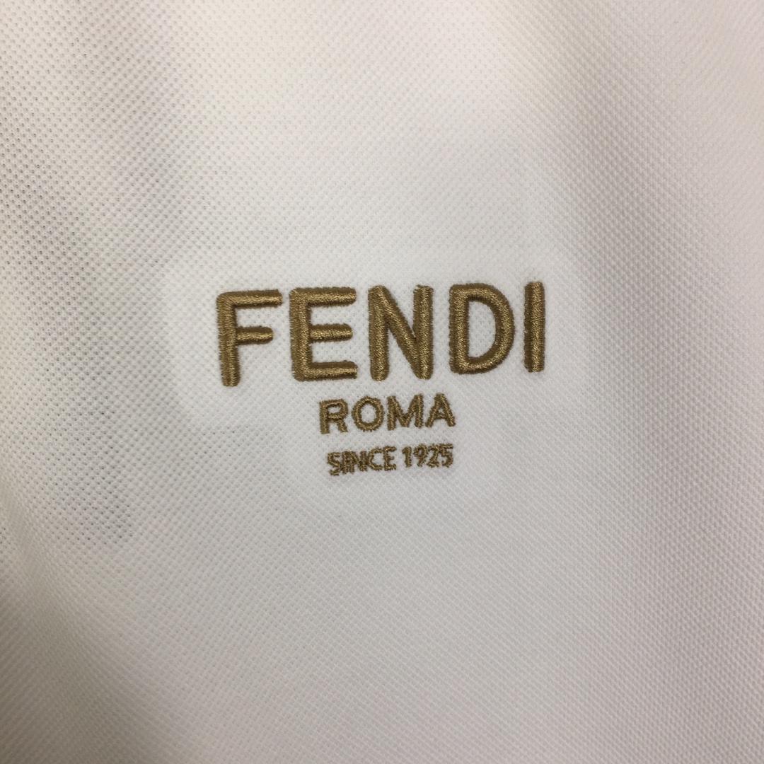 Fendi Logo Cotton Polo Shirt - DesignerGu