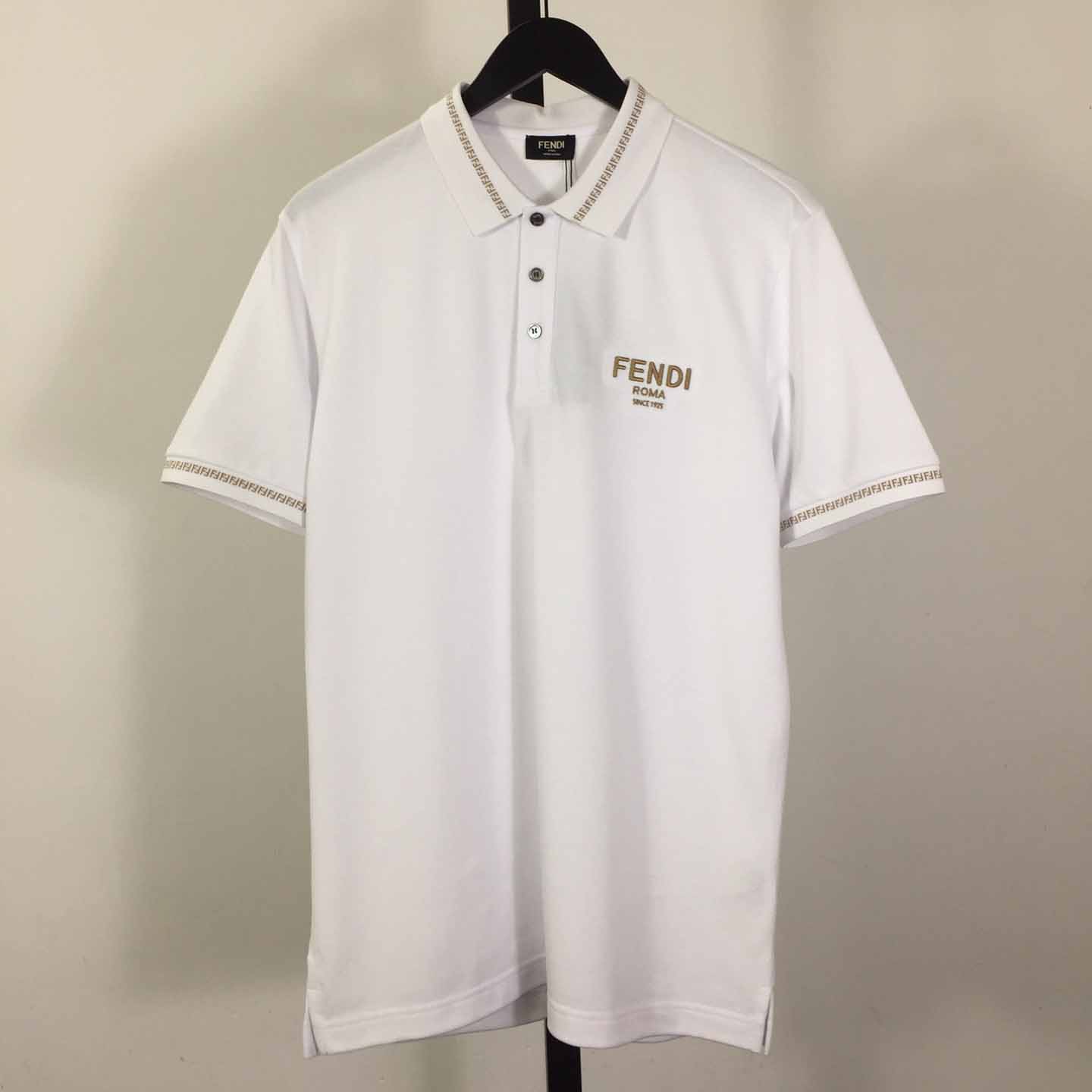 Fendi Logo Cotton Polo Shirt - DesignerGu