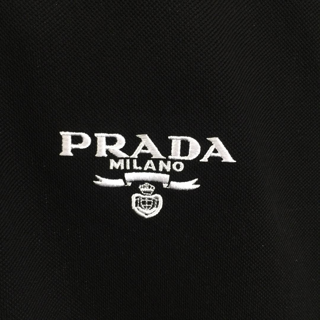 Prada Logo Cotton Polo Shirt - DesignerGu