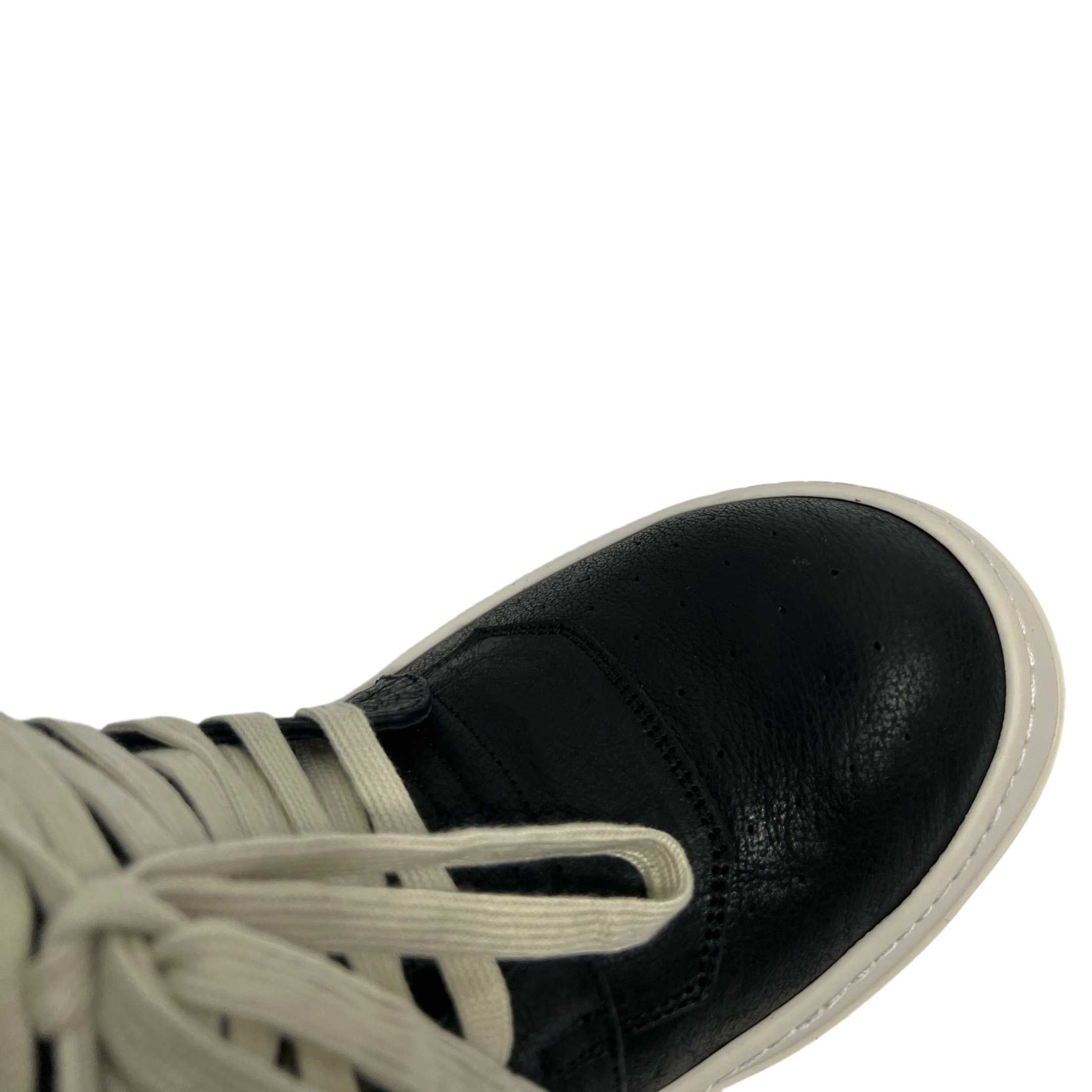 Rick Owens Leather High-Top Sneakers - DesignerGu