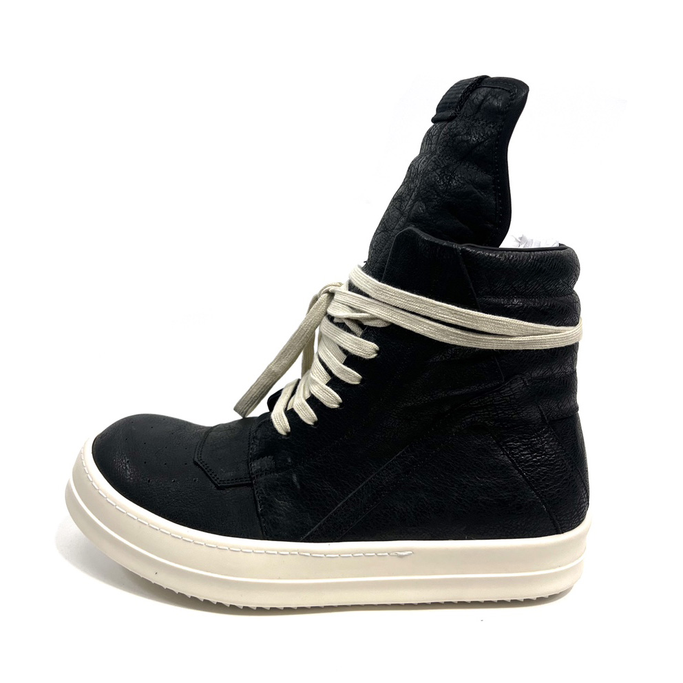 Rick Owens Leather High-Top Sneakers - DesignerGu