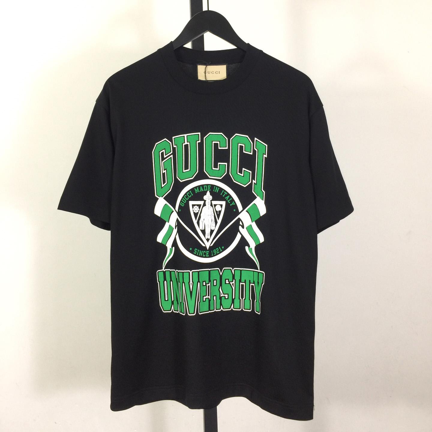 Gucci Cotton jersey printed T-shirt   - DesignerGu