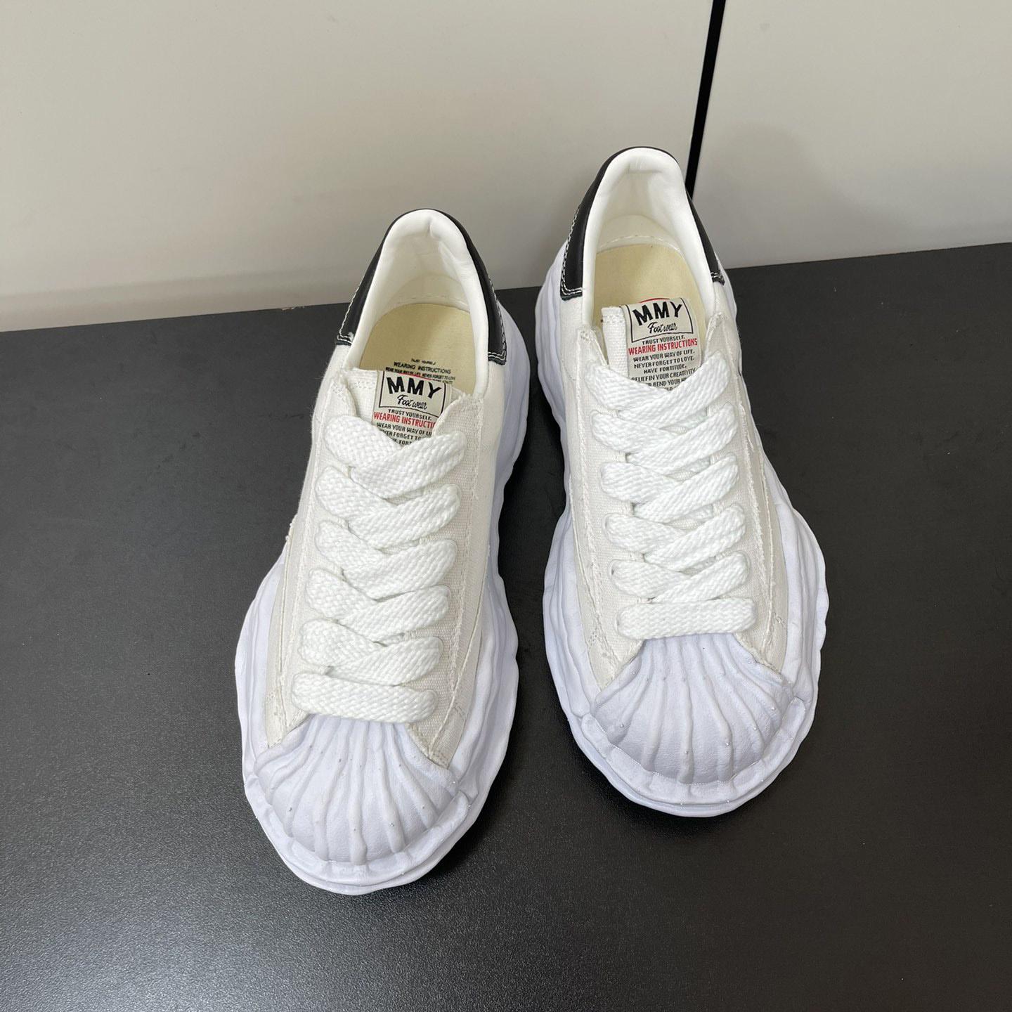 Maison Mihara Yasuhiro OG Sole Canvas Low White Sneakers - DesignerGu