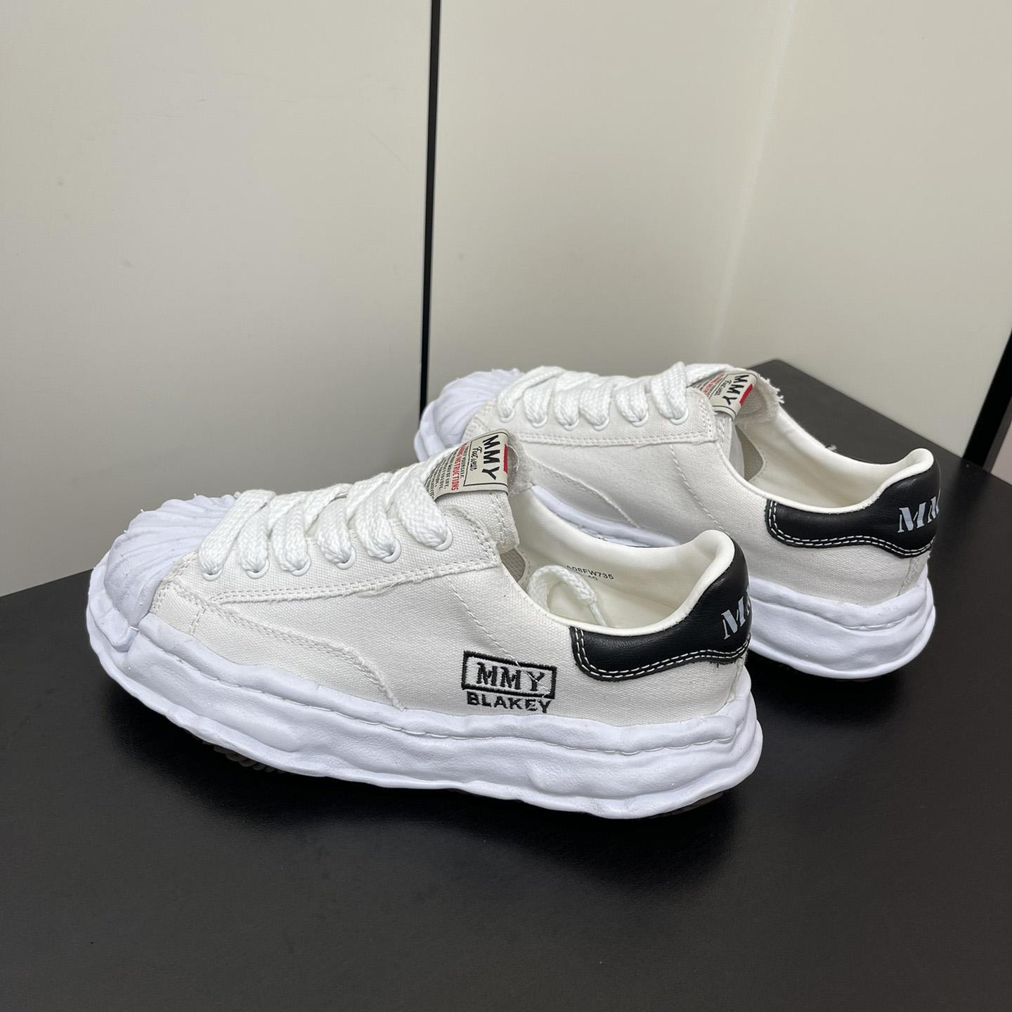 Maison Mihara Yasuhiro OG Sole Canvas Low White Sneakers - DesignerGu