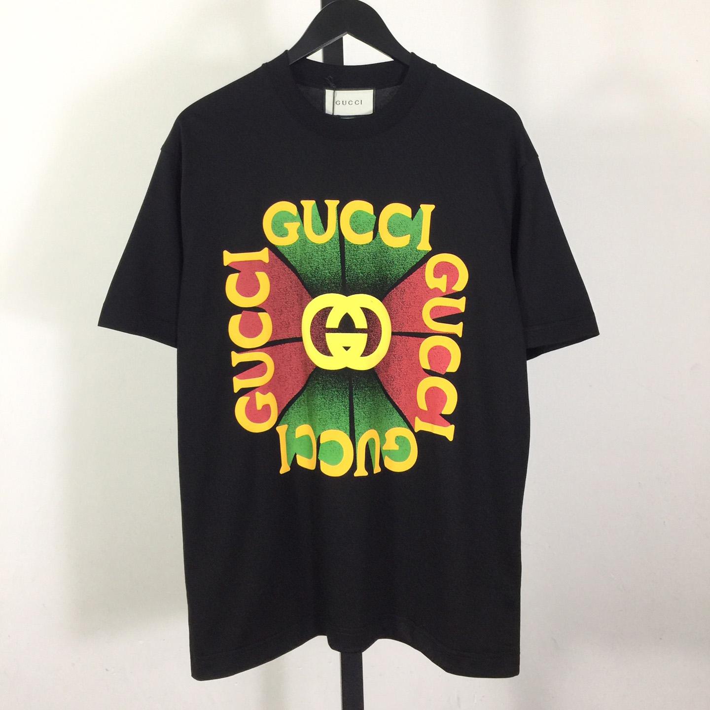 Gucci Cotton Jersey Printed T-shirt   - DesignerGu