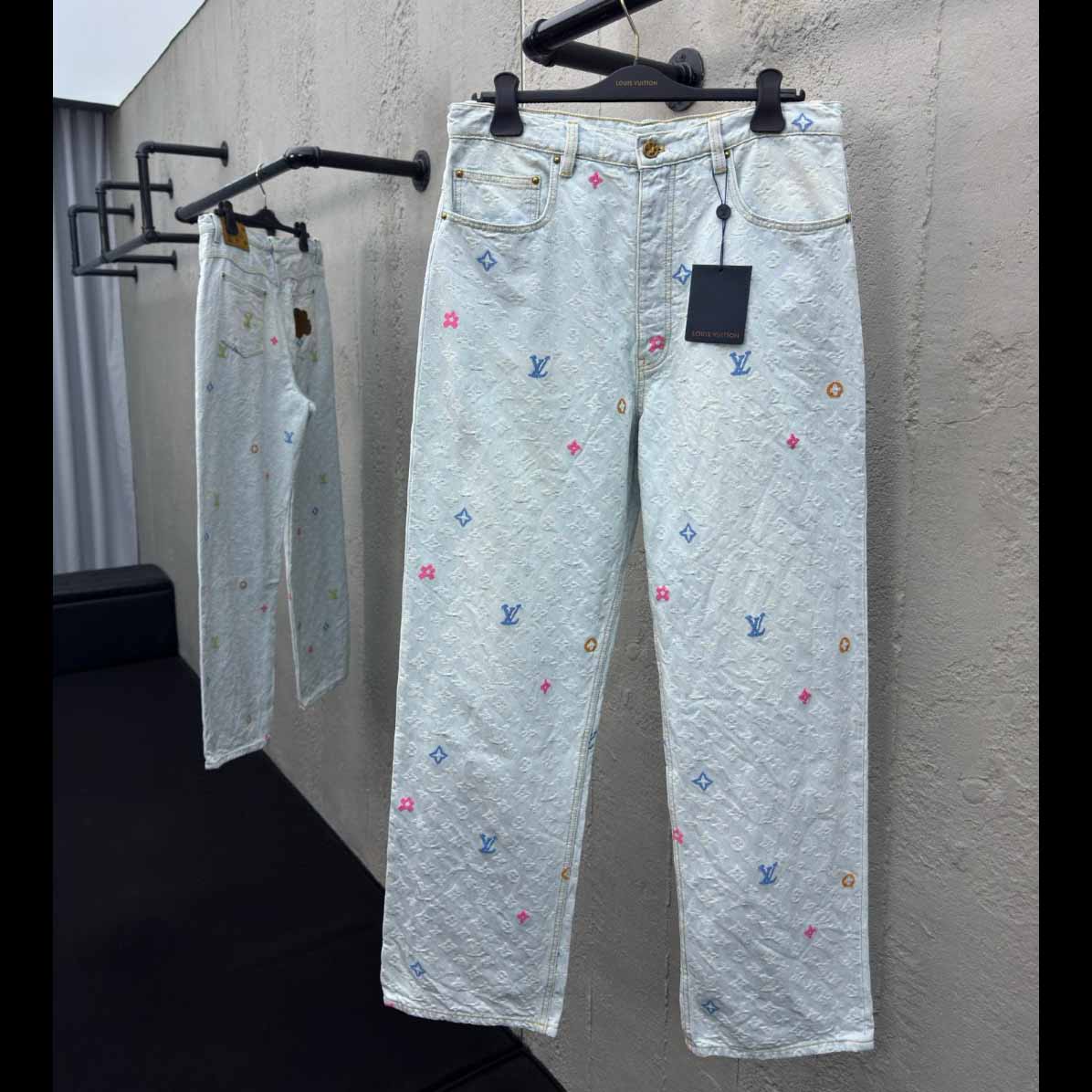 Louis Vuitton x Tyler The Creator Monogram Dnim Pants - DesignerGu