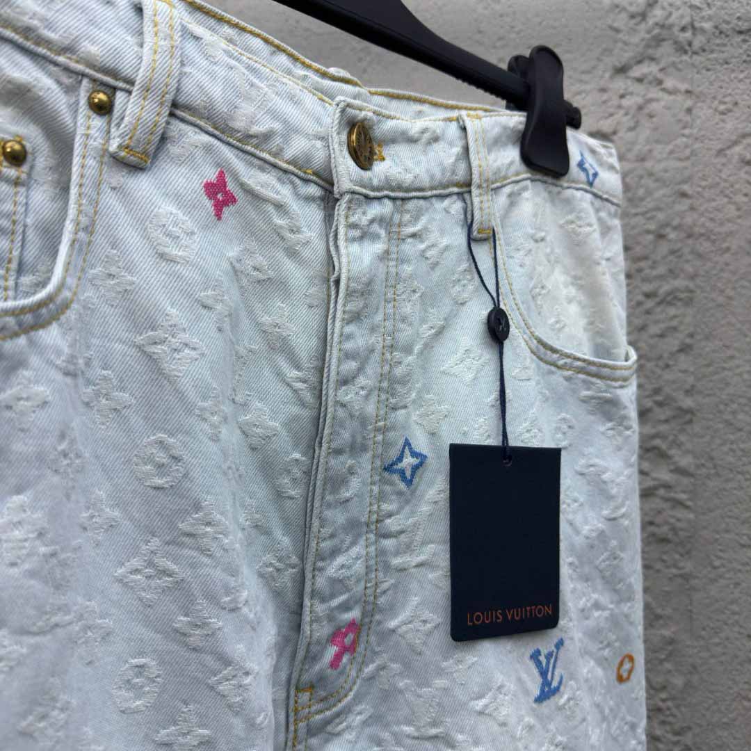 Louis Vuitton x Tyler The Creator Monogram Dnim Pants - DesignerGu