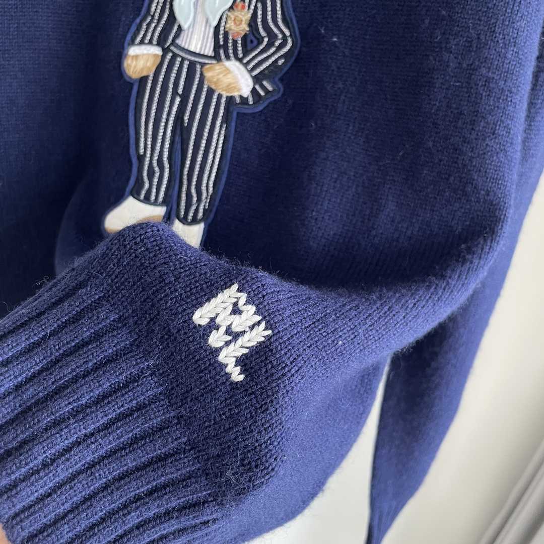 Ralph Lauren Cricket Polo Bear Silk Sweater - DesignerGu