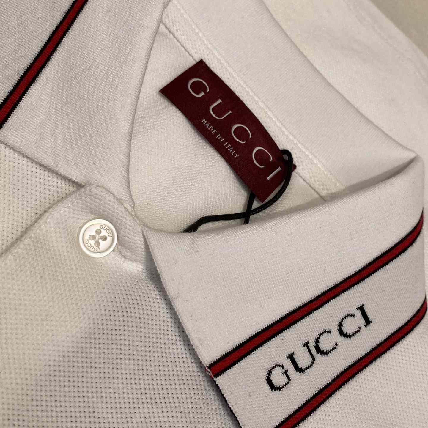 Gucci Cotton Piquet Polo Shirt  - DesignerGu