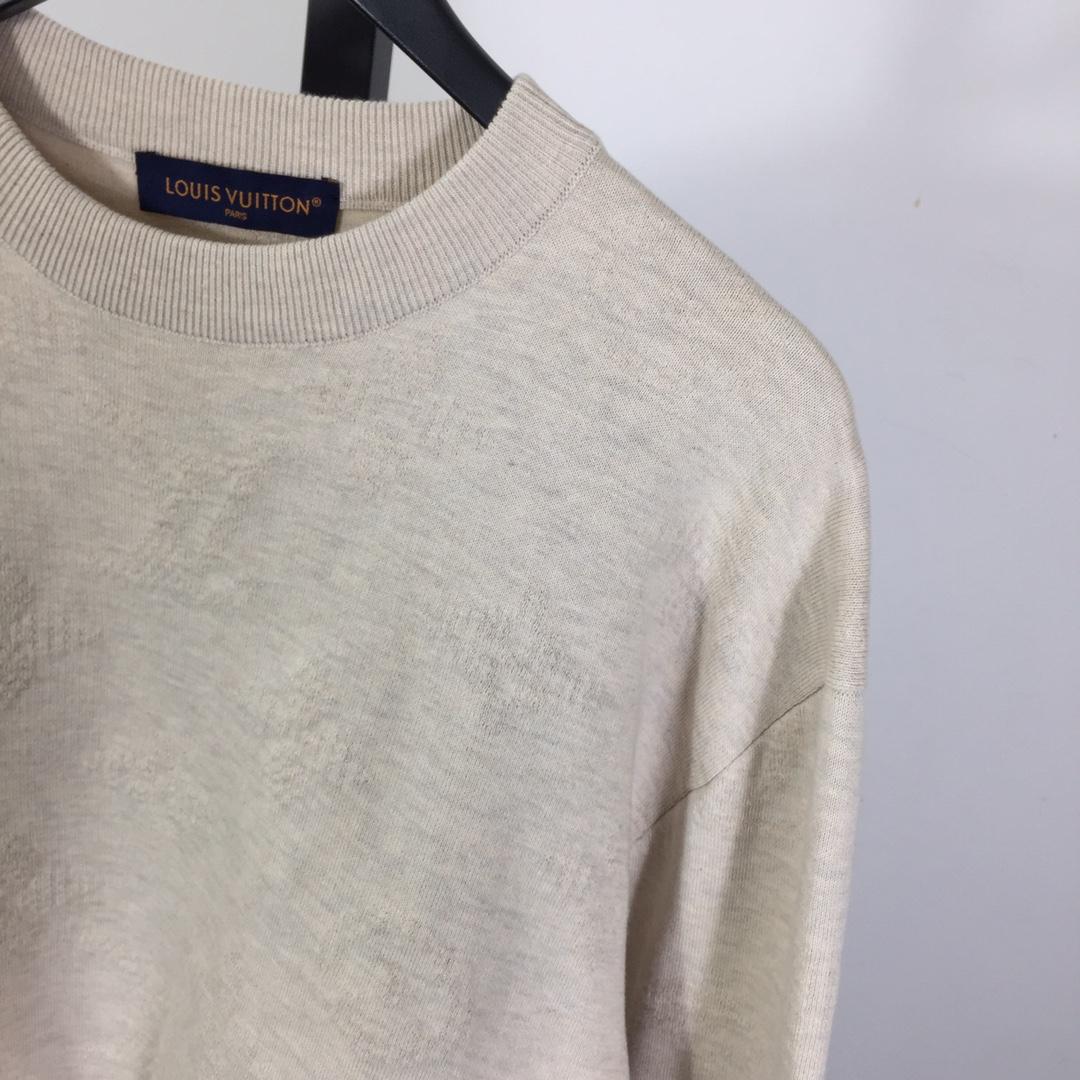 Louis Vuitton Monogram Embossed Crewneck - DesignerGu