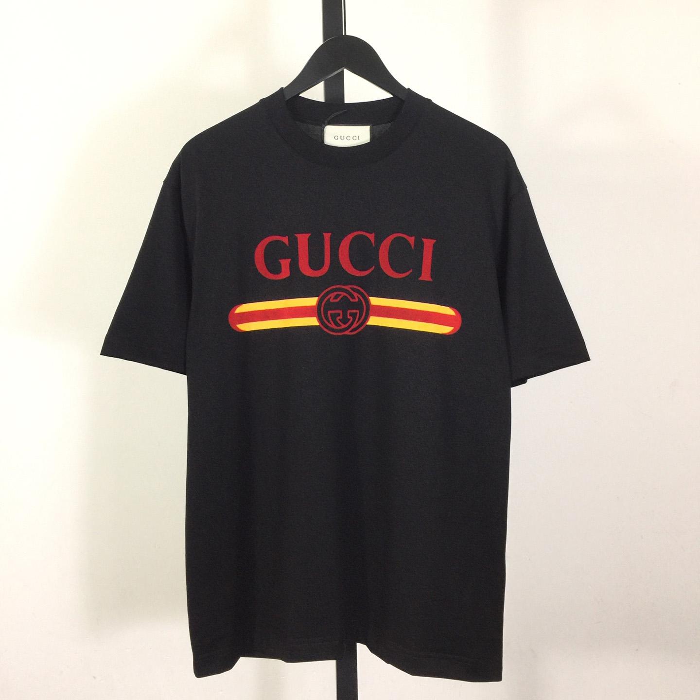 Gucci Printed Cotton Jersey T-shirt - DesignerGu