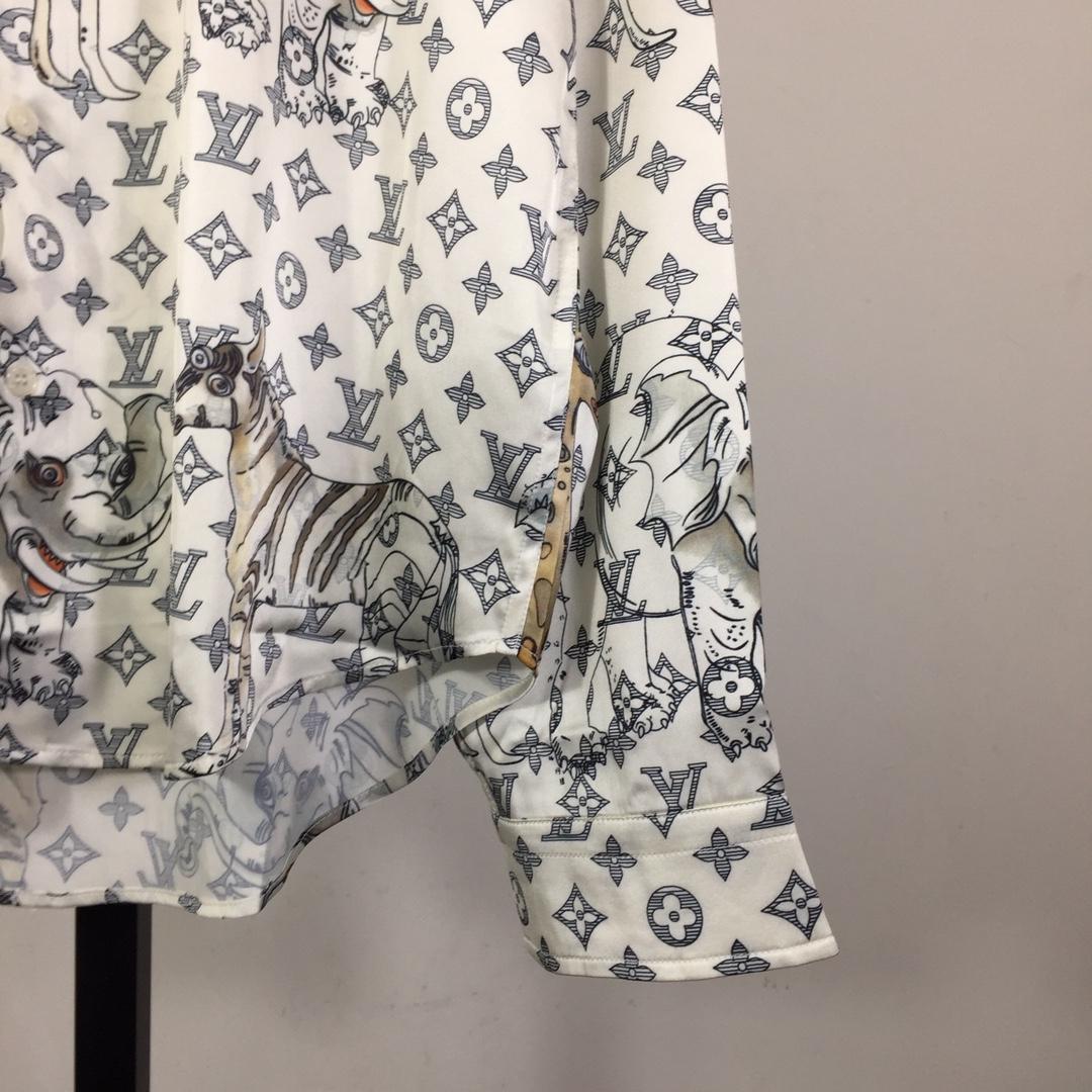 Louis Vuitton x Chapman Brothers Animals Silk Shirt - DesignerGu