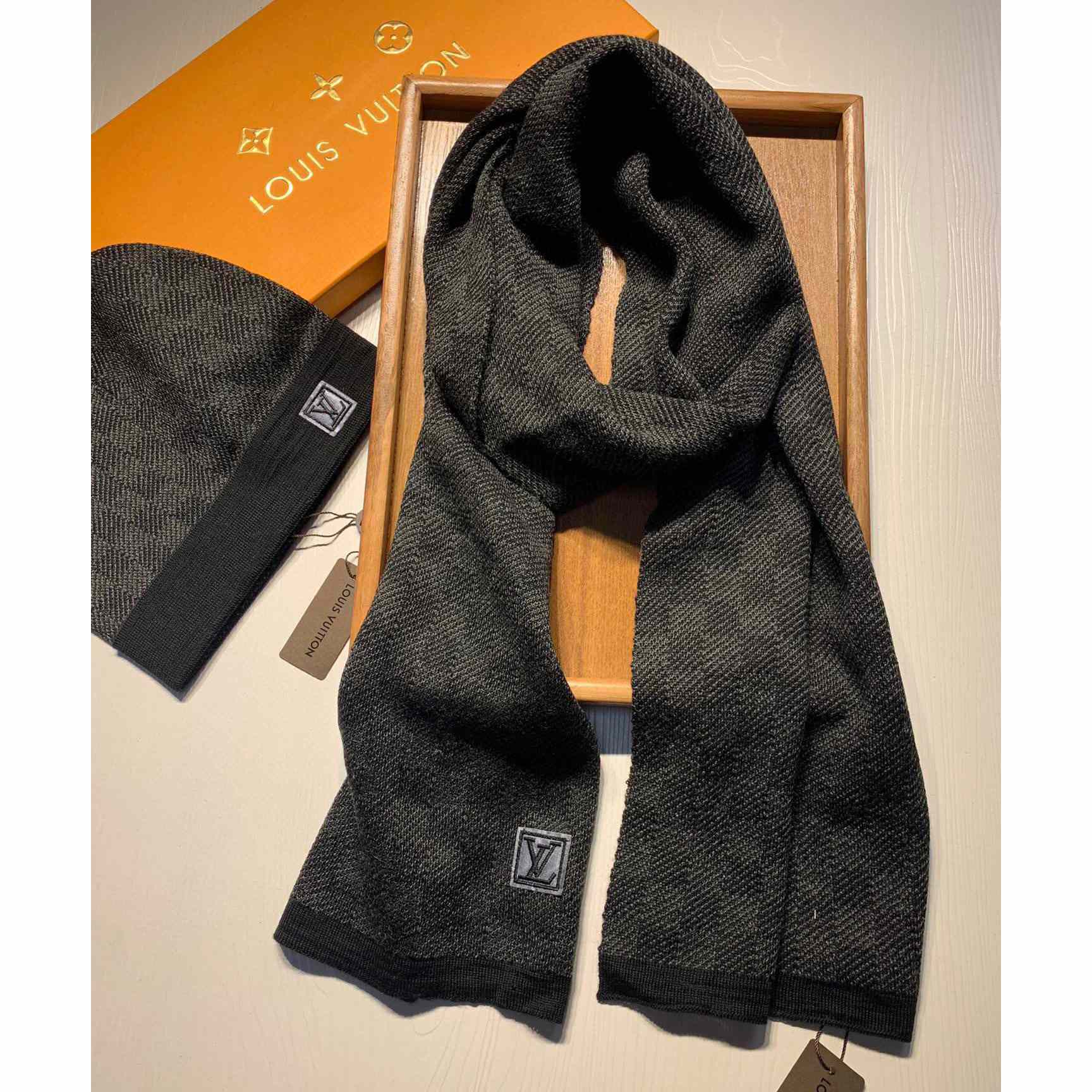 Louis Vuitton Beanie And Scarf  - DesignerGu