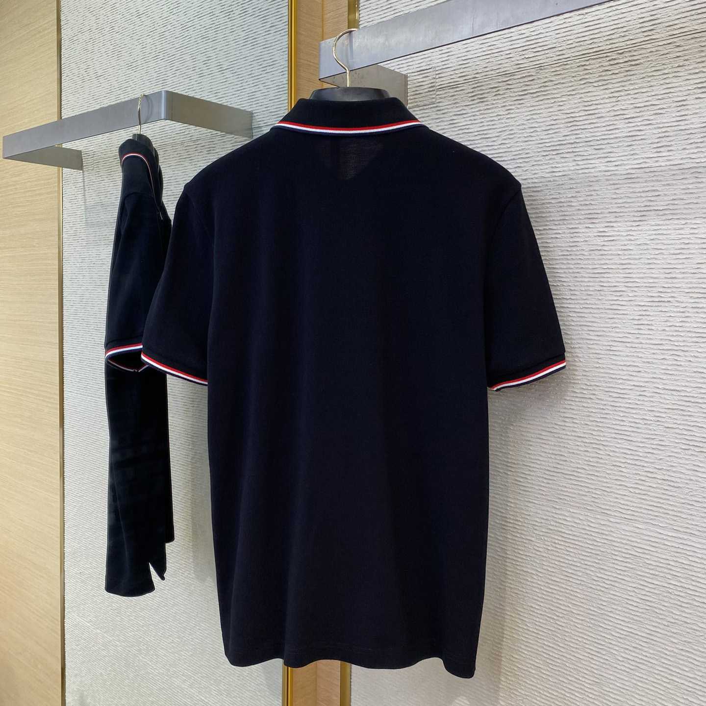 Moncler Logo Cotton Polo Shirt - DesignerGu