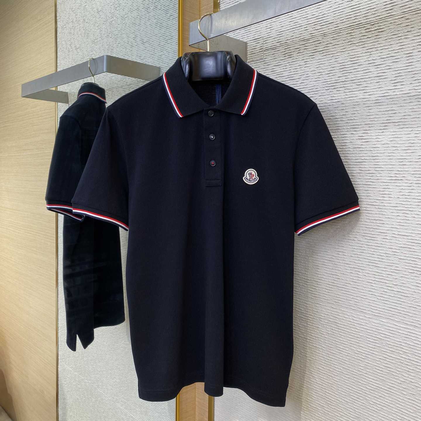 Moncler Logo Cotton Polo Shirt - DesignerGu