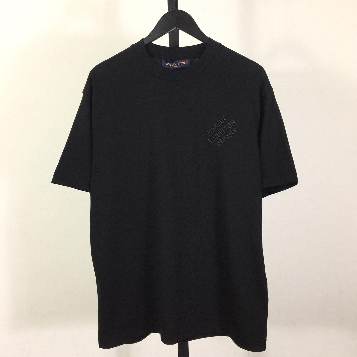 Louis Vuitton Signature Cotton T-Shirt    - DesignerGu