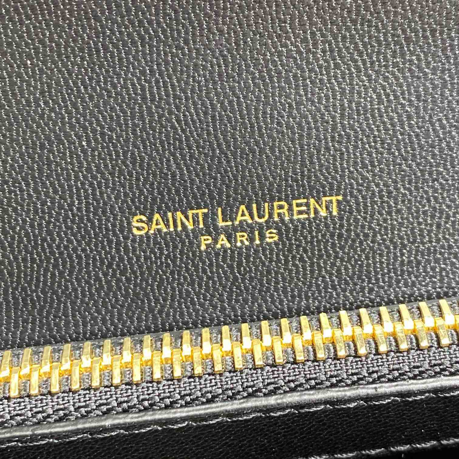 Saint Laurent Black Matelassé Sheepskin Large College Bag  32cm - DesignerGu