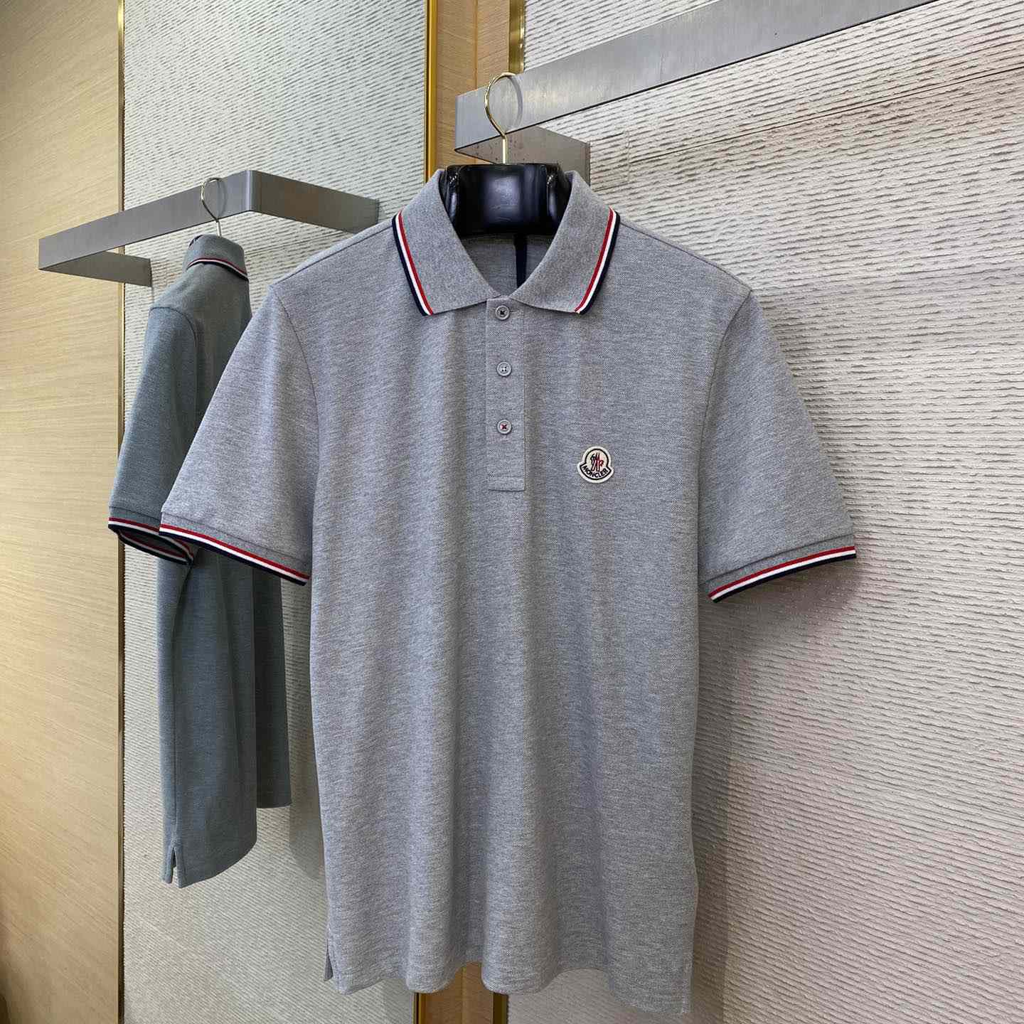 Moncler Logo Cotton Polo Shirt - DesignerGu