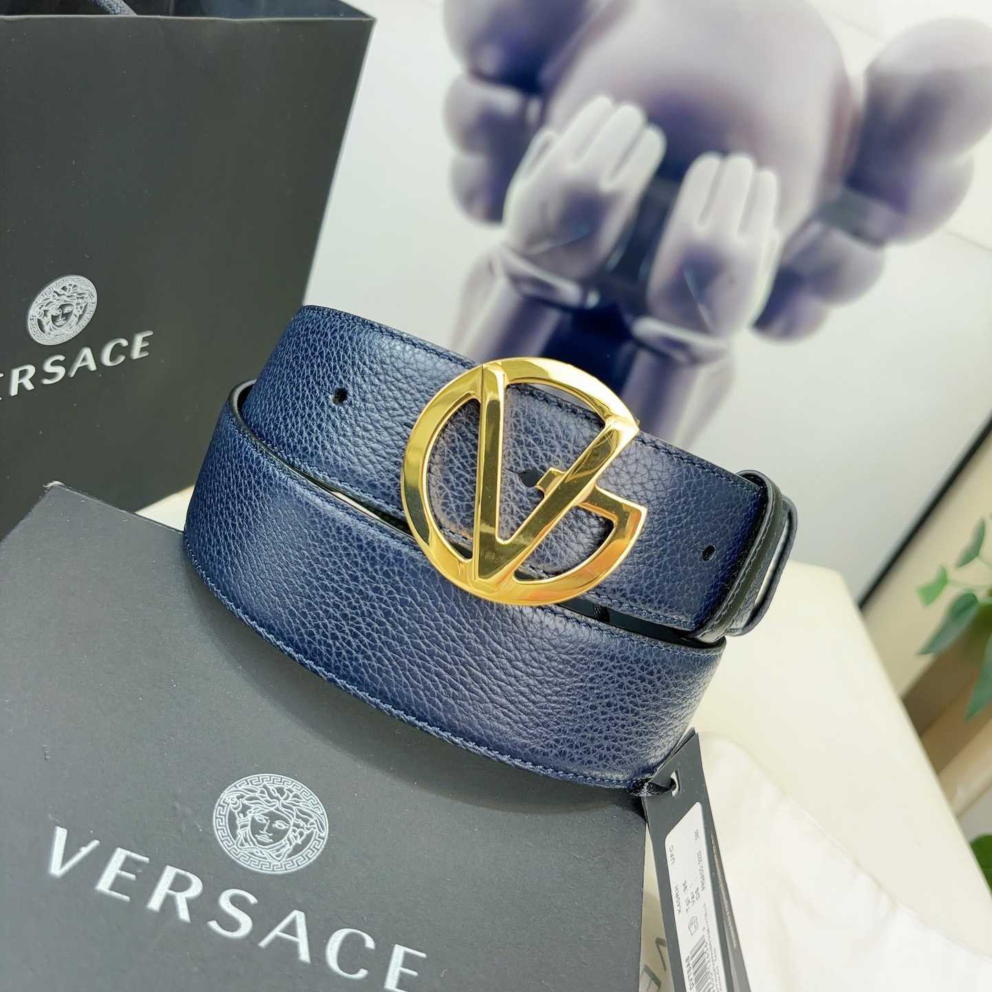 Versace Leather Belt   40mm - DesignerGu