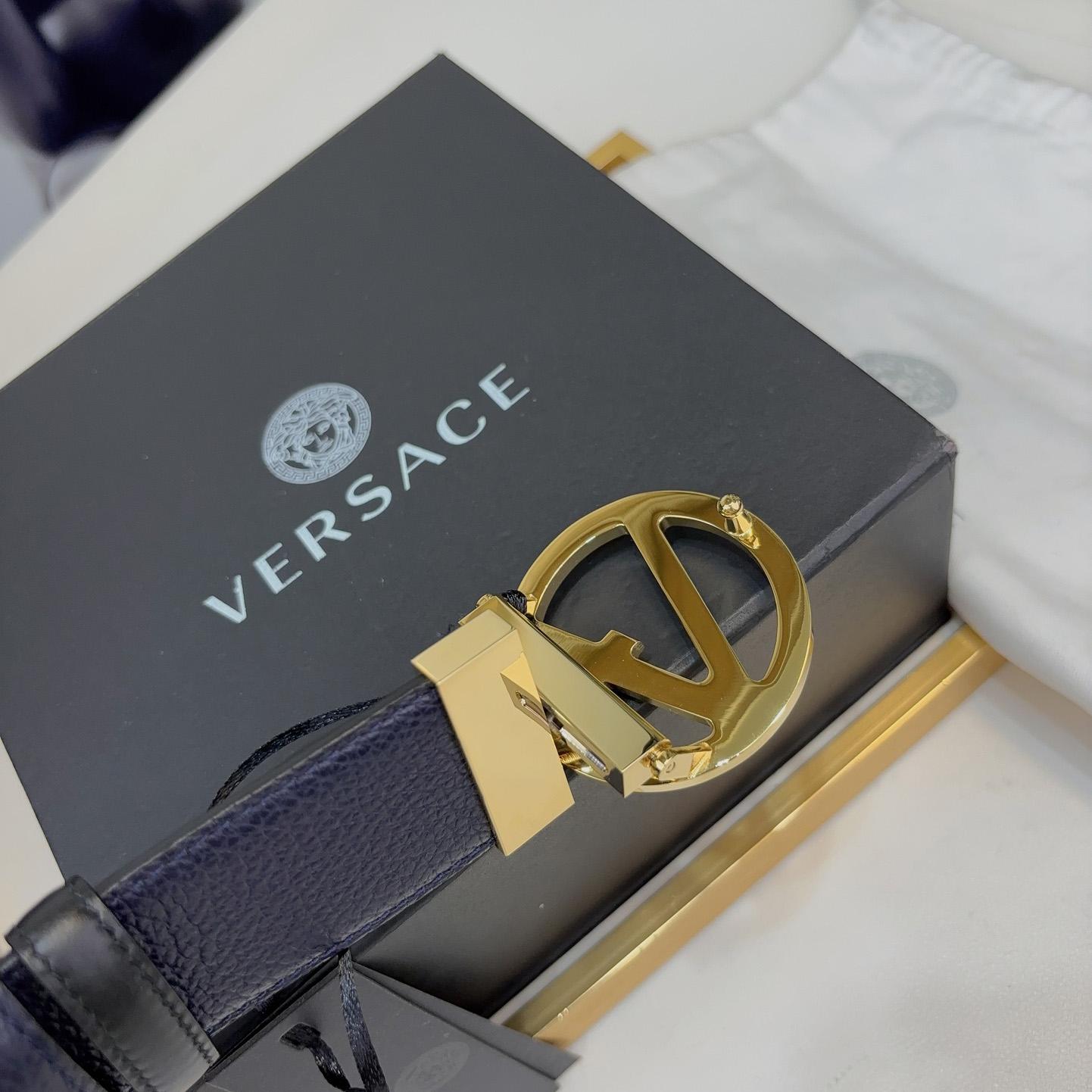 Versace Leather Belt   40mm - DesignerGu