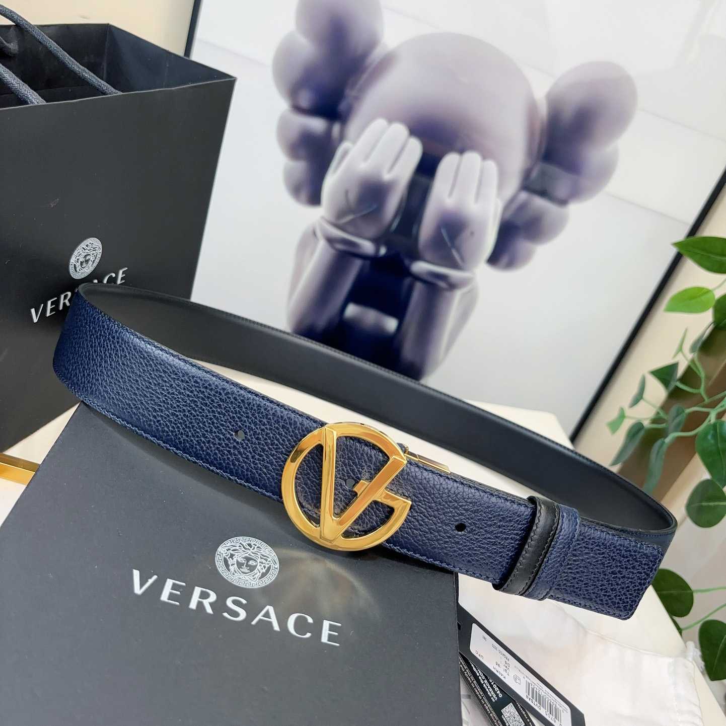 Versace Leather Belt   40mm - DesignerGu